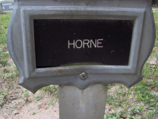 Headstone for Horne, 